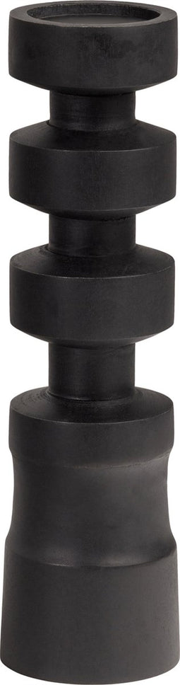 WOOOD Midi Kandelaar - Mangohout - Zwart - 41x11x11