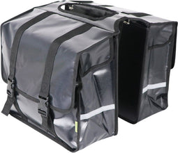 Dresco Transporter - Dubbele Fietstas - 50 Liter Waterafstotend Bisonyl Zwart (2 stuks)