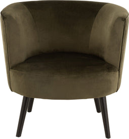 J-Line stoel Kuip - textiel/hout - groen