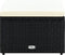 vidaXL - Voetenbank/poef - zwart - 53x53x30 - cm - poly - rattan