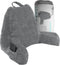 WorldWide Products Leeskussen - Relax kussen memory foam - Ergonomisch met armsteunen - Fluweel grijs