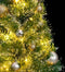 vidaXL - Kunstkerstboom - met - 150 - LED's - kerstballen - en - sneeuw - 120 - cm