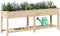vidaXL - Tuinplanter - met - Rasters - 203x53x76 - cm - Massief - Grenenhout