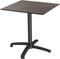 X Cross Terrastafel Zwart Frame + Midnight Marble HPL 70x70 cm - Essentials 110031677 - Horeca & Professioneel