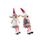 Kerstversiering DKD Home Decor Polyester Rendier (8 x 14 x 19 cm) (2 Stuks)
