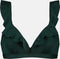 Beachlife Rich Green Ruffle bikinitop - Voorgevormd met beugel - Verstelbare schouderbandjes - Groen