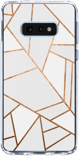 Hoesje Geschikt voor Samsung Galaxy S10e Hoesje Siliconen - Design Backcover siliconen - Meerkleurig / White Graphic