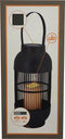 ProGarden Lantaarn - met kaars - solar LED - rattan zwart