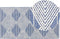 DATCA - Laagpolig vloerkleed - Blauw - 80 x 150 cm - Wol