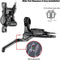 Hydraulische schijfremset Tektro HD-E350 E-bike met remsensor rechts incl. 180 cm leiding