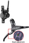Hydraulische schijfremset Tektro HD-M285 rechts met 1800 mm leiding - zonder remschijf - zwart