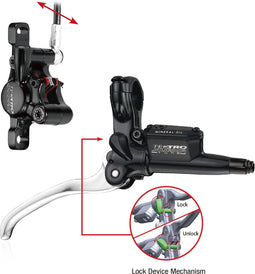 Hydraulische schijfremset Tektro HD-T530 Auriga Tune met handrem functie - links met leidingen - zwart