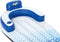 Hydro Force Drijvend Loungebed Float Ligbed Single - 191 x 107 cm - Zwembad Luchtbed - Blauw/Wit