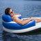 Hydro Force Drijvend Loungebed Float Ligbed Single - 191 x 107 cm - Zwembad Luchtbed - Blauw/Wit