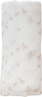 Hydrofiele Doek 120 x 120cm - Baby Wikkeldoek - Slaapdoek Blush Springtime - Wit - Snoozebaby