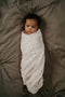 Hydrofiele Doek 120 x 120cm - Baby Wikkeldoek - Slaapdoek Blush Springtime - Wit - Snoozebaby