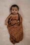Hydrofiele Doek 80 x 80cm - Baby Wikkeldoek - Slaapdoek Toffee Brown - Bruin - Snoozebaby