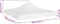 vidaXL - Partytentdak 270 g/m² - 2x2 m UV- en waterbestendig - Wit