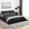 vidaXL - Dekbedovertrekset - 155x220 - cm - katoen - zwart - en - wit