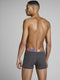 JACK&JONES ADDITIONALS JACCRAZY - Boxershorts 3-pack - Effen met gekleurde band - Zwart Donkergrijs Helder Blauw (3-pack)