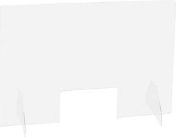 Hygiënescherm Exacompta staand met opening 58x95cm transparant