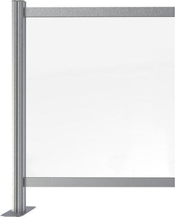 Hygienescherm OPUS 2 aluminium aanbouw Breedte 950 X Hoogte 900mm. (uitbreiding)