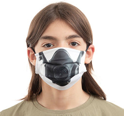 Hygiënisch en herbruikbaar gezichtsmasker gemaakt van stof Gas Luanvi Maat M Pakket van 3 stuks