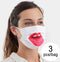 Hygiënisch en herbruikbaar gezichtsmasker gemaakt van stof Tongue Luanvi Maat M Pakket van 3 stuks