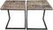 SVJ Bijzettafel Rechthoekig - 30x40x48 cm - Metaal - Zwart - Set van 2