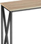 tectake® Tacoma - Consoletafel - Industrieel design - Zwart metalen frame - Afmeting (LxBxH) 100 x 35 x 80,5 cm - Lichtbruin