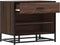 vidaXL - Schoenenbank - 60x40x53,5 - cm - bewerkt - hout - en - metaal - bruin - eiken