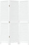 vidaXL - Kamerscherm - met - 3 - panelen - massief - paulowniahout - wit