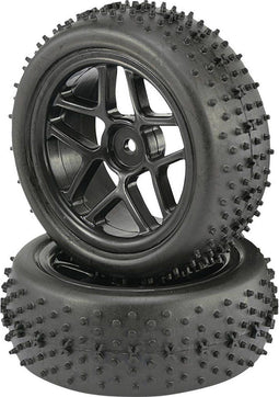 Reely 1:10 Buggy Complete wielen Spike 5-dubbelspaaks Zwart 2 stuk(s)