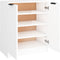 vidaXL - Schoenenkast - 59x35x70 - cm - bewerkt - hout - hoogglans - grijs
