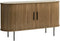 Dressoir Donkerbruin - Eikenhout & Metaal - 45x140x76cm - Dressoir Nola Smoked - Giga Living