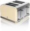 Swan 19020 - Retro Broodrooster - 4-Slot met ontdooifunctie - Creme