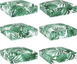 vidaXL - Zitkussens - voor - Pallets - 6 - pcs - Bladpatroon - 40x40x8 - cm - Oxford - Stof