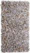 MUT - Shaggy vloerkleed - Lichtbeige/Wit - 80 x 150 cm - Leer