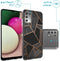 iMoshion Hoesje Geschikt voor Samsung Galaxy A03s Hoesje Siliconen - iMoshion Design hoesje - Zwart / Meerkleurig / Goud / Black Graphic
