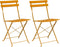vidaXL - Vouwbare - Tuinstoelen - 2 - stuks - Mosterdgeel - Staal