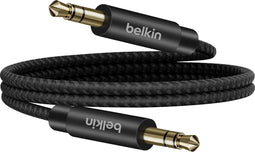Belkin AV10164BT04-BLK - 3.5mm Kabel - Premium Gevlochten 120cm - Zwart