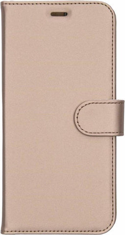 Accezz Hoesje Geschikt voor Samsung Galaxy J6 Plus Hoesje Met Pasjeshouder - Accezz Wallet Softcase Bookcase - goud