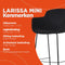 Alterego Mini Larissa - Zwarte Velvet Barkruk - 59x54x97,5cm