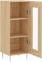 vidaXL - Dressoir - 34,5x34x90 - cm - bewerkt - hout - sonoma - eiken