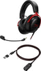 HyperX Cloud III Gaming Headset - PC, PS5, Xbox Series X|S - Zwart/Rood