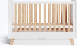 Hypnia - Baby Bed - Cocoon Babybed - Peuterbed - Babybed 60 x 120 - Zonder Opberglade - Met Spijlen - Lattenbodem - Bedbodem - Wit Hout - Eenvoudige Montage - Goed Verstevigd - Tijdloze Bedbodem - Geschikt Voor Ieder Matras
