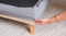 Hypnia - Essential Gestoffeerde Bedbodem - Bedframe 80 x 200 - Lattenbodem - Grijs - Eenvoudige Montage - Inclusief Verstevigingspoten - Tijdloze Bedbodem - Geschikt Voor Ieder Matras