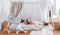 Hypnia - Kinderbed Tipi Bed - Peuterbed - Kinderbedden 90 x 190 - Lattenbodem - Bedbodem - Wit Hout - Eenvoudige Montage - Goed Verstevigd - Tijdloze Bedbodem - Geschikt Voor Ieder Matras