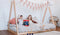 Hypnia - Kinderbed Tipi Bed - Peuterbed - Kinderbedden 90 x 190 - Lattenbodem - Bedbodem - Wit Hout - Eenvoudige Montage - Goed Verstevigd - Tijdloze Bedbodem - Geschikt Voor Ieder Matras