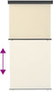 vidaXL - Balkonscherm - 122x250 - cm - crèmekleurig